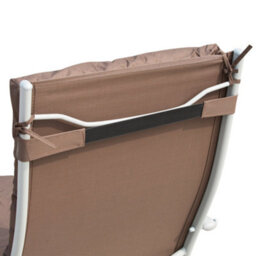 Outsunny Sun Lounger Recliner Foldable Padded Seat Adjustable Texteline Brown - thumbnail 8