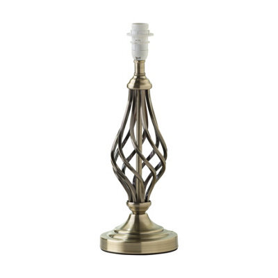 Lighting Supermarket Queenswood Classic Barley Twist Table Lamp Base Only - Antique Brass - image 1