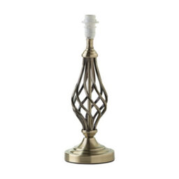 Lighting Supermarket Queenswood Classic Barley Twist Table Lamp Base Only - Antique Brass - thumbnail 1