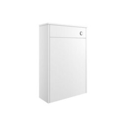 Grasmere Matt White Contemporary Freestanding Toilet Cabinet (H)888mm X (W)600mm - thumbnail 1