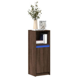 Berkfield Sideboard With Led Brown Oak 38X34X100 Cm Engineered Wood