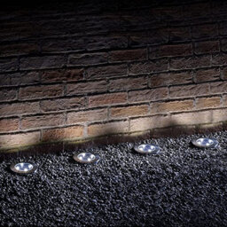 Gardenwize Pack Of 4 Solar Powered Driveway Decking Patio Walkway Led Floor Stake Lights - thumbnail 1