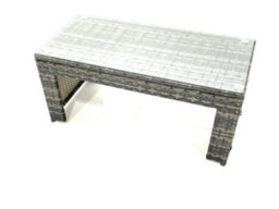 Fimous Outdoor Garden Furniture Set 10 Seater Rattan Sofa Set With Coffee Table Big Footstool Dark Grey Mixed - thumbnail 4