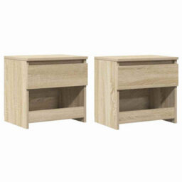Berkfield Elegant Bedside Cabinets 2 Pcs Sonoma Oak 40X30X39 Cm Engineered Wood - thumbnail 1