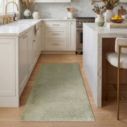 The Rug Edit Super Snug Washable Sage Area Rug - 67X130Cm - thumbnail 1
