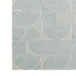 Blue Swirl Abstract Geometric Modern Funky Easy To Clean Rug For Living Room Bedroom And Dining Room-80Cm X 150Cm - thumbnail 3