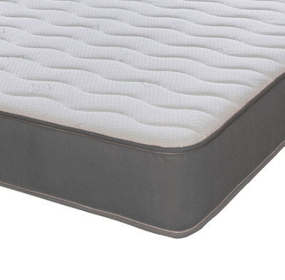 eXtreme Comfort Ltd Cooltouch Essentials Wave 18Cm Deep Grey Border Quilted Hybrid Spring Mattress Double - image 1