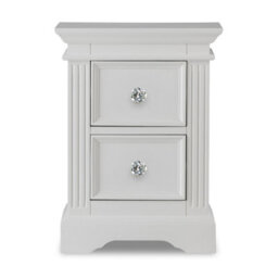 Statement Furniture Gainsborough White 2 Drawer Hamptons Style Bedside Table With Crystal Handles - thumbnail 3