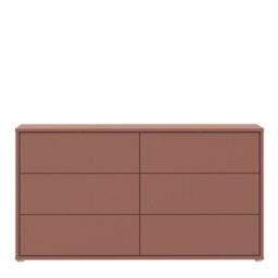 Furniture To Go Alice Springs 6 Drawer Wide Chest With Push-To-Open Drawers In Terracotta - thumbnail 3