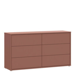 Furniture To Go Alice Springs 6 Drawer Wide Chest With Push-To-Open Drawers In Terracotta - thumbnail 2
