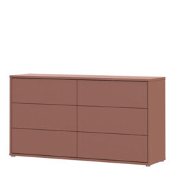 Furniture To Go Alice Springs 6 Drawer Wide Chest With Push-To-Open Drawers In Terracotta - thumbnail 4