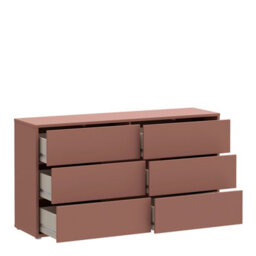 Furniture To Go Alice Springs 6 Drawer Wide Chest With Push-To-Open Drawers In Terracotta - thumbnail 5