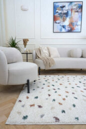 The Rugs Moodi Shaggy Multicolour Jubile Rug Runner Dots Thick High Pile For Living Rooms, Bedrooms, Hallways, Kitchens - thumbnail 2
