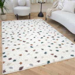 The Rugs Moodi Shaggy Multicolour Jubile Rug Runner Dots Thick High Pile For Living Rooms, Bedrooms, Hallways, Kitchens - thumbnail 7