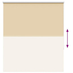 Berkfield Roller Blind Blackout Beige 120X130 Cm Fabric Width 116.6 Cm Polyester - thumbnail 9
