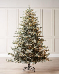 WeRChristmas 8Ft Pre Lit Snow Flocked Fraser Fir Christmas Tree With 650 Candle Style Leds And 8 Light Functions - thumbnail 2