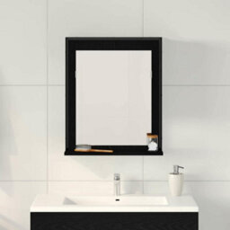Walplus Bathroom Mirror Black Oak 50 X 12 X 60 Cm Engineered Wood - thumbnail 4