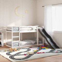Berkfield Bunk Bed With Slide&ladder Without Mattress White 90X190 Cm Single - thumbnail 1