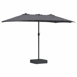 Berkfield Garden Parasol Anthracite 385 X 209 X 244 Cm Fabric - thumbnail 6