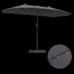 Berkfield Garden Parasol Anthracite 385 X 209 X 244 Cm Fabric - thumbnail 9