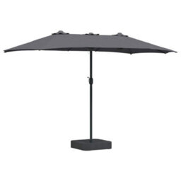 Berkfield Garden Parasol Anthracite 385 X 209 X 244 Cm Fabric - thumbnail 2