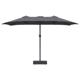 Berkfield Garden Parasol Anthracite 385 X 209 X 244 Cm Fabric - thumbnail 4