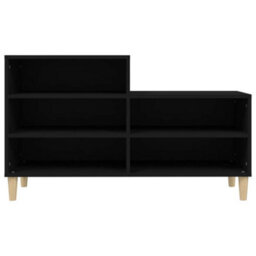 Berkfield Elegant Shoe Cabinet Black 102X36X60 Cm Engineered Wood - thumbnail 5