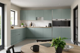 Kitchen Kit Sage Green Matt J-Pull Door Slimline Appliance Door Flatpack Unit - 715X446mm - thumbnail 2