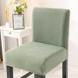 Stretchable Bar Stool Chair Covers, Low Back Covers With Backrest, Set Of 4 - thumbnail 5