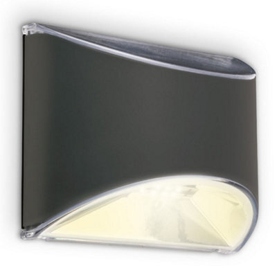 Briloner Led Solar Outdoor Wall Light Black 10Cm 3000K Ip44 - image 1