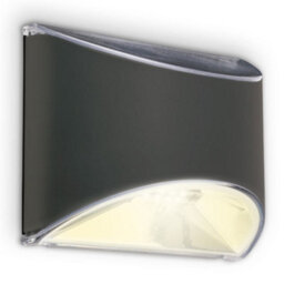 Briloner Led Solar Outdoor Wall Light Black 10Cm 3000K Ip44 - thumbnail 1