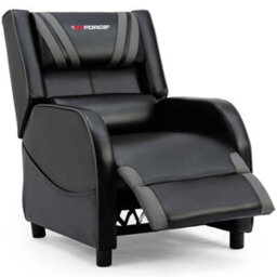 Gtforce Ranger S Faux Leather Gaming Recliner Armchair Sofa Reclining Cinema Chair (Grey)
