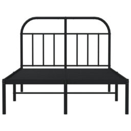 Berkfield Metal Bed Frame With Headboard Black 120X200 Cm - thumbnail 6