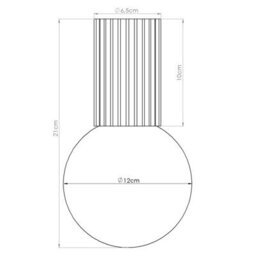 Luminosa Lighting Luminosa Halo Bathroom Ceiling Light Red Ochre 1X G9Ip44 - thumbnail 8