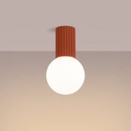 Luminosa Lighting Luminosa Halo Bathroom Ceiling Light Red Ochre 1X G9Ip44 - thumbnail 2