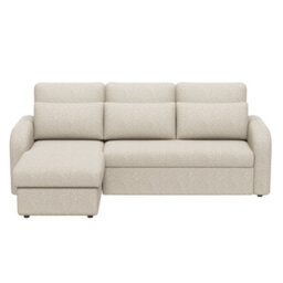 Flyn L-Shape 3-Seater Boucle Sofa Bed - Modern Pull-Out Bed With Cushions For Living Room - Bed: 149Cm (W) 190Cm (L) - Beige - thumbnail 6