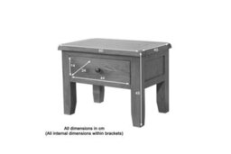 Buttercup Farm Shrewsbury Side Table With Drawer - L40 X W60 X H45 Cm - Oak - thumbnail 2
