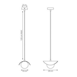 Emibig Lighting Emibig Ritual Pendant Lamp 1 X G9 Black With White Shade - thumbnail 4