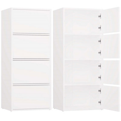 Storage Cabinet Topeshop Alma White 4 Door 50 X 119 X 40 Cm - image 1