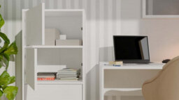 Storage Cabinet Topeshop Alma White 4 Door 50 X 119 X 40 Cm - thumbnail 3