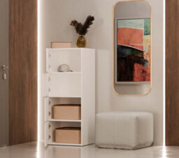 Storage Cabinet Topeshop Alma White 4 Door 50 X 119 X 40 Cm - thumbnail 6