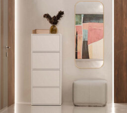 Storage Cabinet Topeshop Alma White 4 Door 50 X 119 X 40 Cm - thumbnail 8