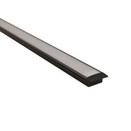 FNX Bathrooms 2.5M Recessed Aluminium Led Profile & Extrusion Kit With Opal Diffuser Cover & Finishing Elements For Strip Lighting