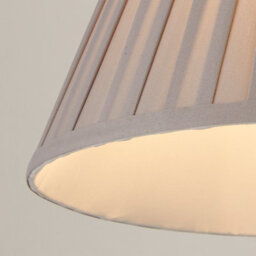 Lighting Collection Seoul Grey Pleated Faux Silk Shade - thumbnail 4