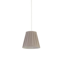 Lighting Collection Seoul Grey Pleated Faux Silk Shade - thumbnail 2