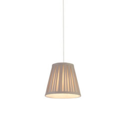 Lighting Collection Seoul Grey Pleated Faux Silk Shade