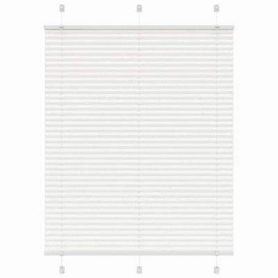 Berkfield Pleated Blind White 110X100 Cm Fabric Width 109.4 Cm Polyester - image 1