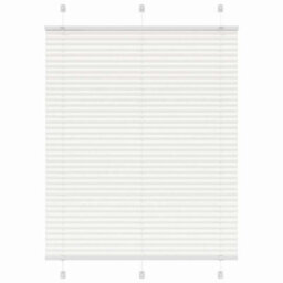 Berkfield Pleated Blind White 110X100 Cm Fabric Width 109.4 Cm Polyester