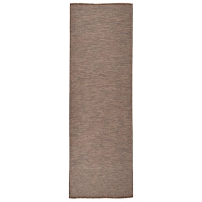 Berkfield Outdoor Flatweave Rug 80X250 Cm Brown