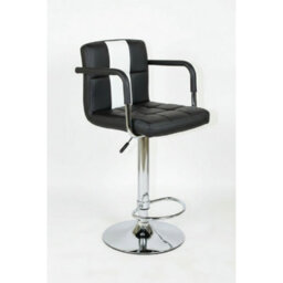 Boton Retro Style Kitchen Breakfast Bar Stool American Diner Style Black And White Padded Seat Height Adjustable